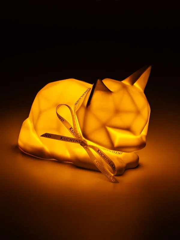 Светильник декоративный, 13х9 см, фарфор P, белый, Кот, Art modern, image-4