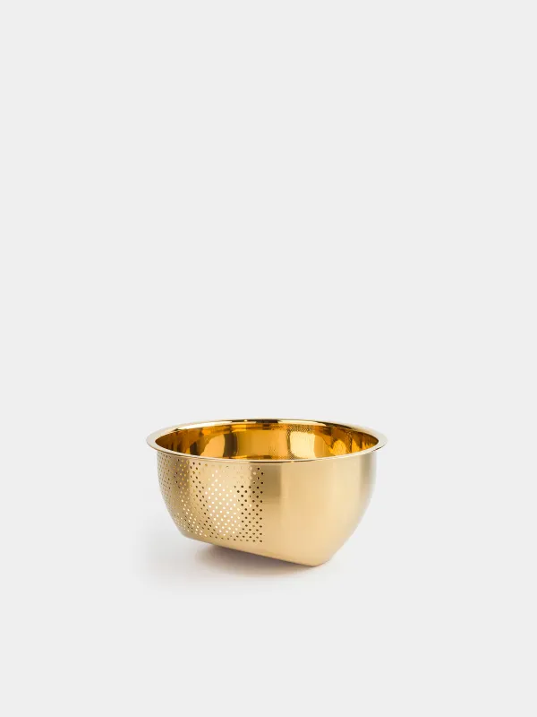 Миска-дуршлаг, 23 см, Classic gold, image-0