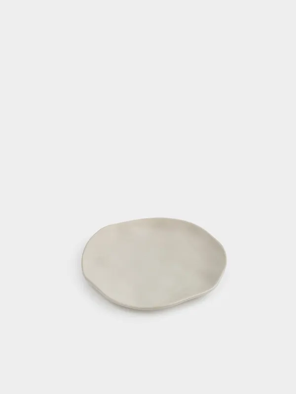 Тарелка закусочная, 22 см, Мятый эффект, Crumple creme, image-1