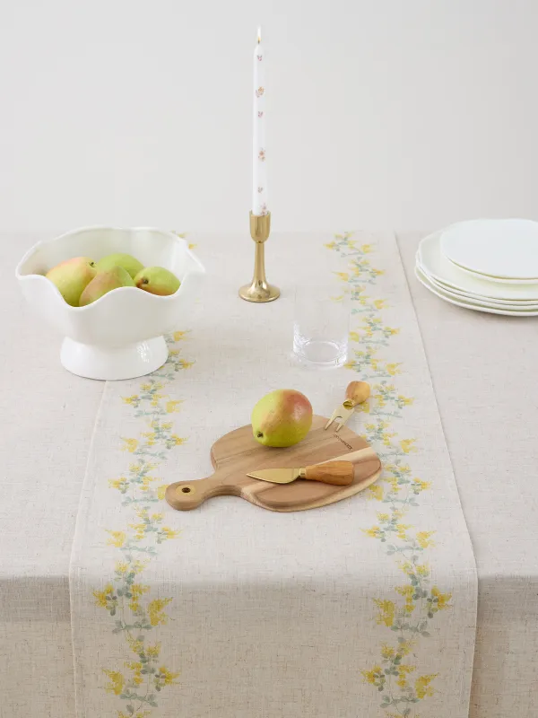 Дорожка настольная, 40х160 см, Мимоза, Mimosa flowers, image-3