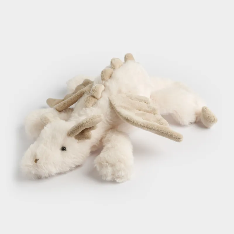 Игрушка, 33 см, мягкая, полиэстер, молочно-бежевая, Дракон, Dragon toy