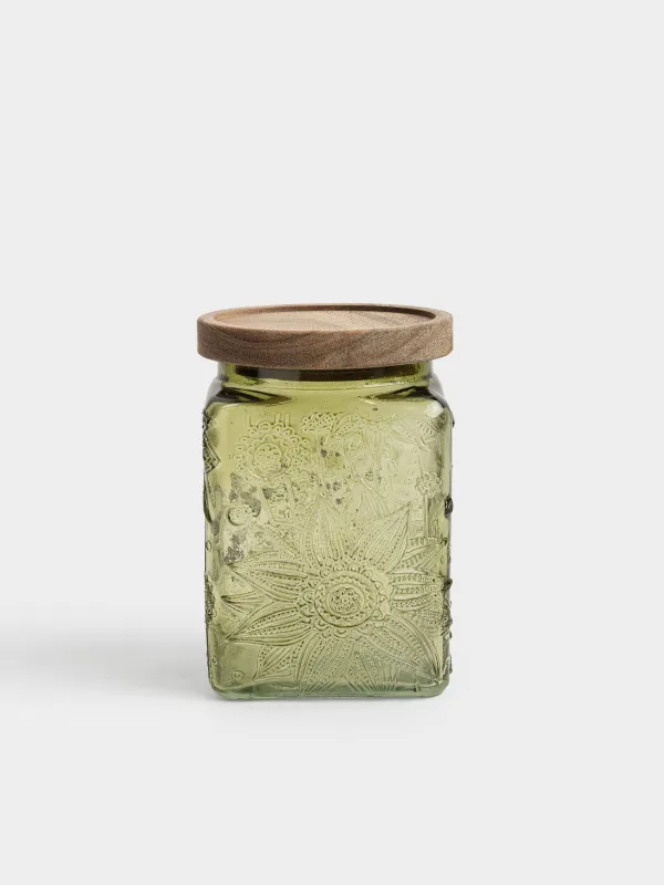 Банка для сыпучих продуктов, 750 мл, Bloome wood, image-0