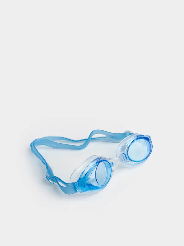 Очки для плавания, в футляре, пластик/резина, синие, Swim, image-1