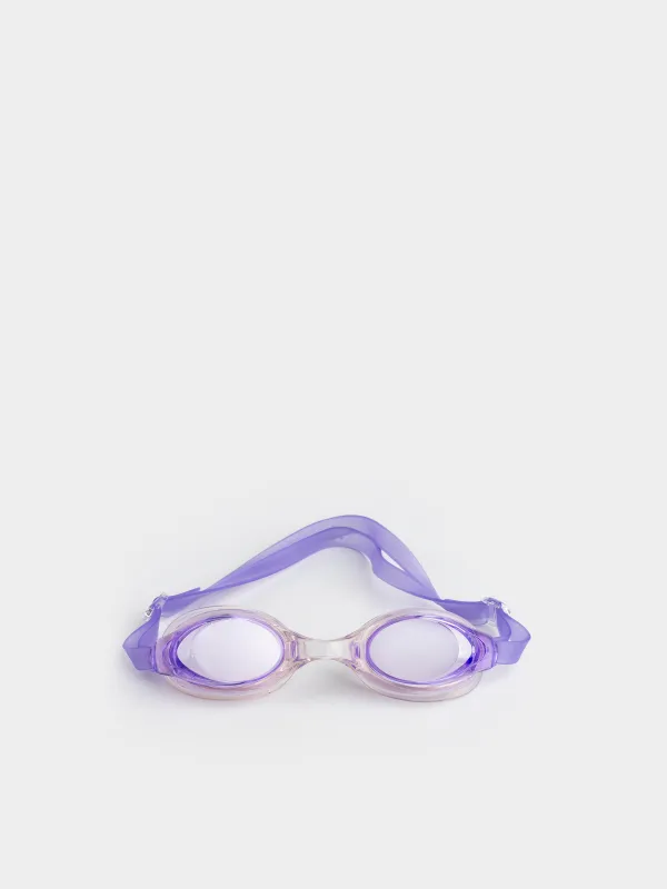 Очки для плавания, в футляре, пластик/резина, фиолетовые, Swim, image-0
