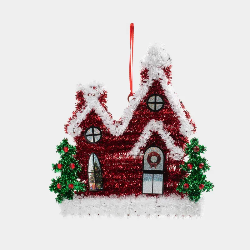 Украшение декоративное, 29 см, Домик, Tinsel decor