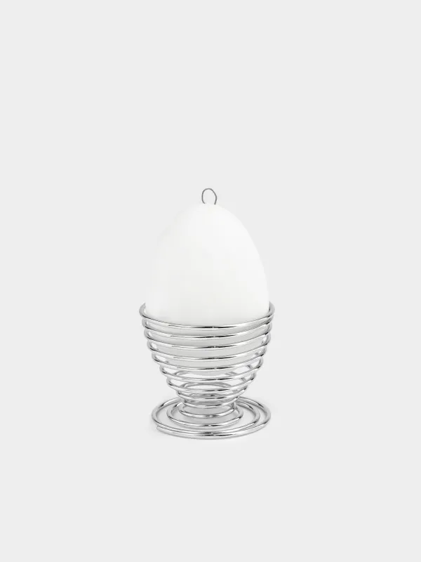 Подставка для яйца, 5 см, Вихрь, Twist silver, image-3