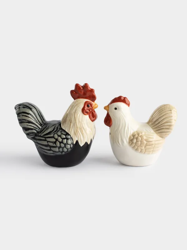 Набор для соли и перца, на подставке, Петух и курица, Rooster, image-4