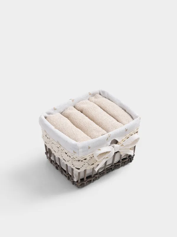 Полотенце, 30х30 см, 4 шт, в корзине, Basket towel, image-3
