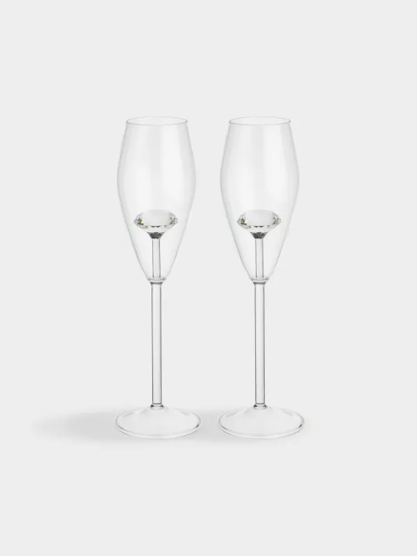 Бокал для шампанского, 2 шт, Кристалл, Crystal shape, image-0