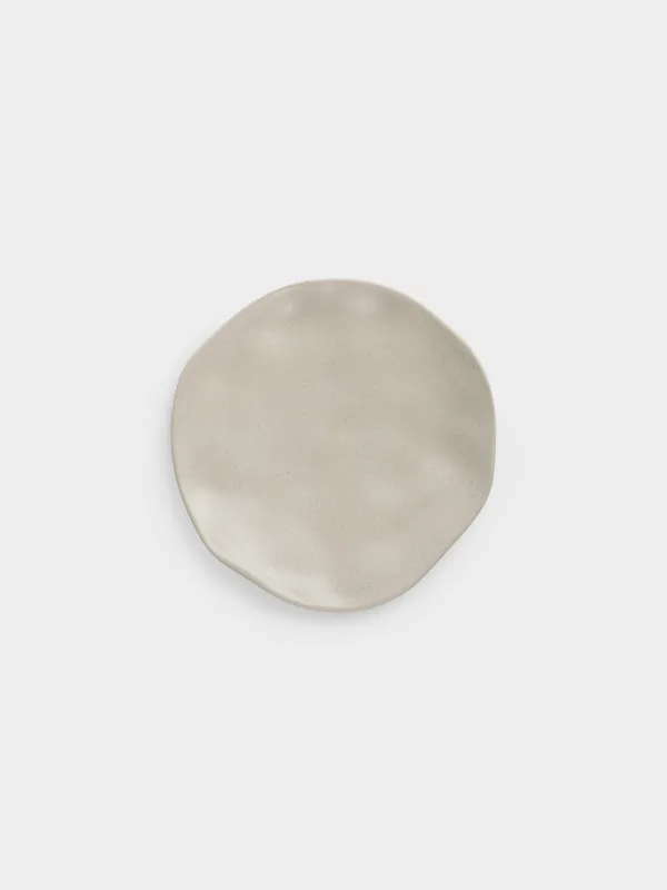 Тарелка закусочная, 22 см, Мятый эффект, Crumple creme, image-0