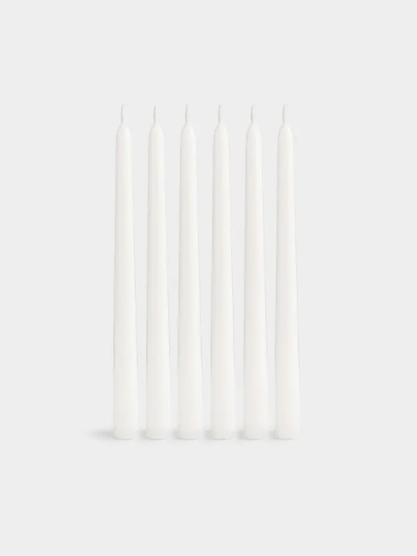 Свеча, 26 см, 6 шт, тонкая, Luxury white, image-0