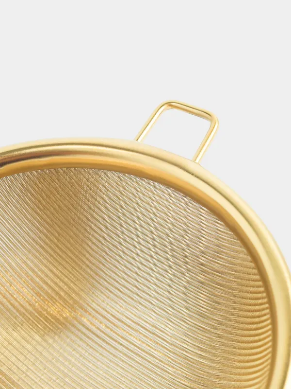 Сито для заваривания чая, 14 см, Ложка, Classic gold, image-3
