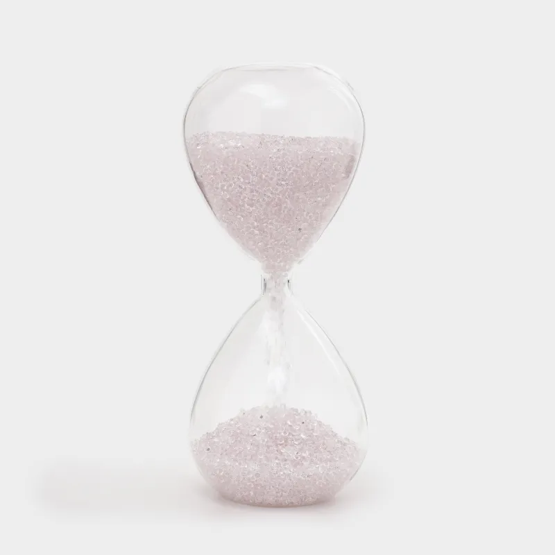 Часы песочные, 20 см, 15 секунд, с кристаллами внутри, стекло, Sand time, image-0