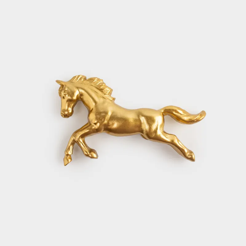 Магнит, 9 см, полирезин, Horse gold