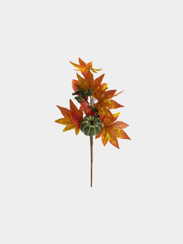 Ветка декоративная, 50 см, Зеленая тыква с ягодами, Forest symphony decor, image-0