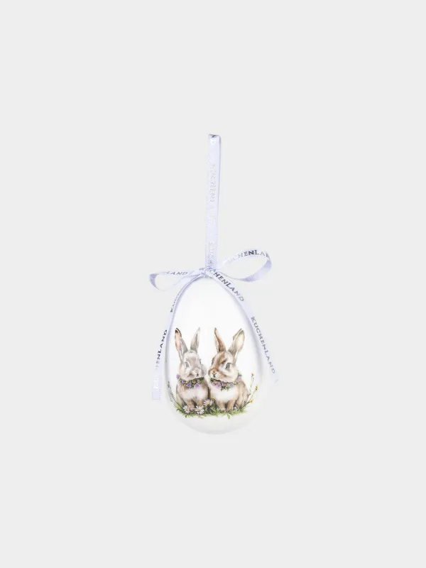 Подвеска, пасхальное яйцо, 8 см, Кролики, Easter, image-0