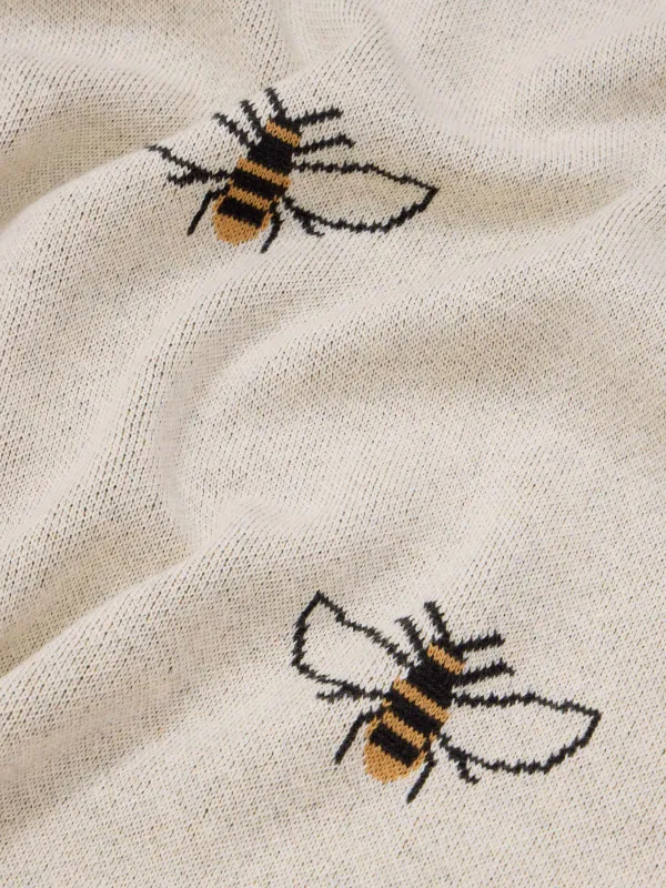 Плед, 130х170 см, хлопок, бежевый, Пчелы, Honey, image-4