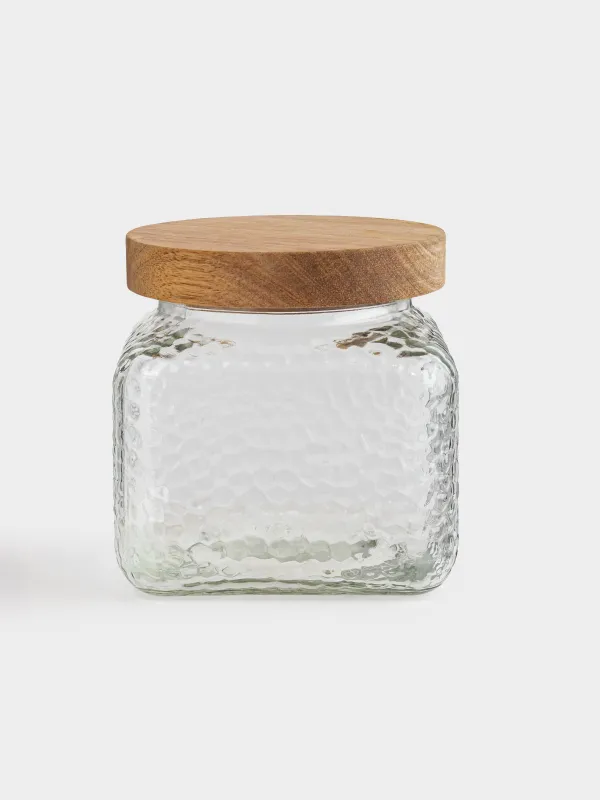 Банка для сыпучих продуктов, 1,2 л, Ripply wood, image-0