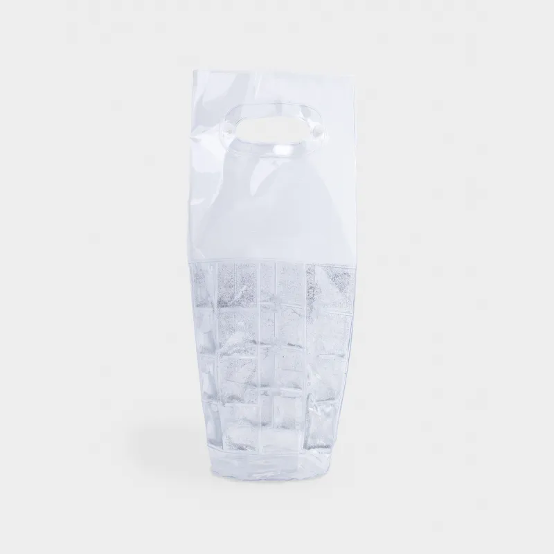 Сумка для охлаждения бутылки, 30 см, пластик, серебристые блестки, Sparkle bar