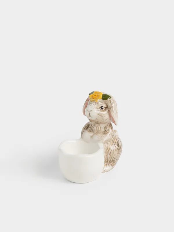 Подставка для яйца, 11 см, Кролик в цветочном венке, Rabbit in narcis, image-1