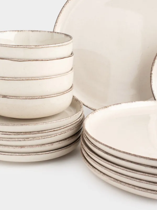 Сервиз обеденный, на 6 персон, 18 предметов, в крапинку, Speckled glaze, image-1