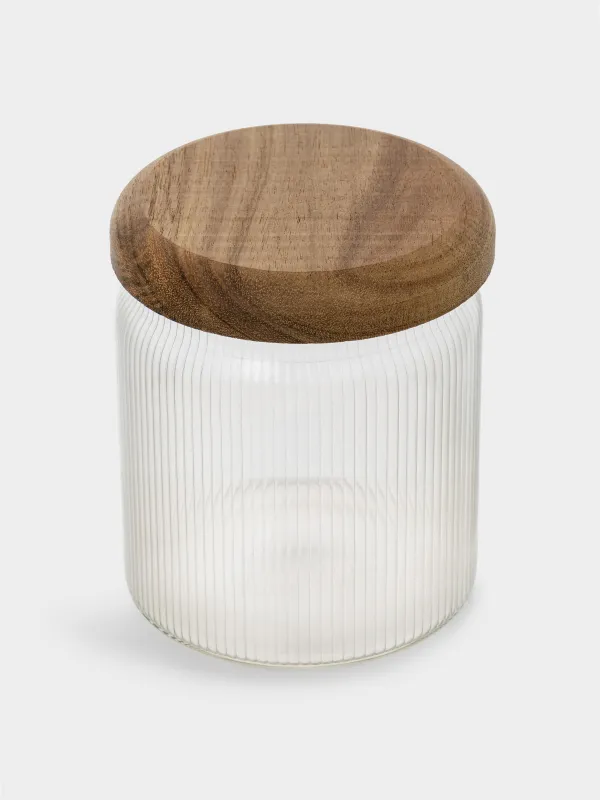 Банка для сыпучих продуктов, 400 мл, Ribby wood, image-1
