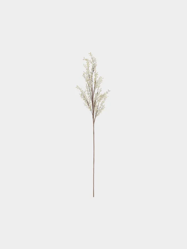 Ветка декоративная, 1 м, Белые цветы, Willow decor, image-0