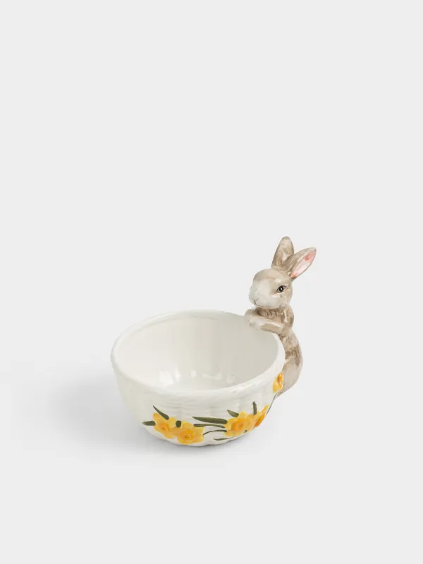 Конфетница, 22х13 см, Кролик с корзиной, Rabbit in narcis, image-1