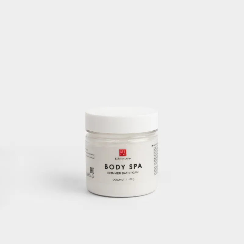 Пена для ванны, 100 гр, с шиммером, Кокос, Молочная ванна, Body spa