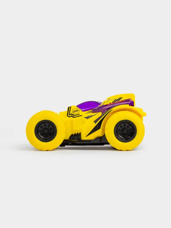 Игрушка, 12х5 см, пластик, желтая, Машина-перевертыш, Kids cars, image-2
