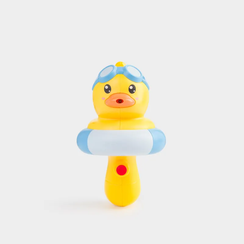 Пистолет водяной, 19 см, пластик, желтый, Утенок в круге, Duck yellow