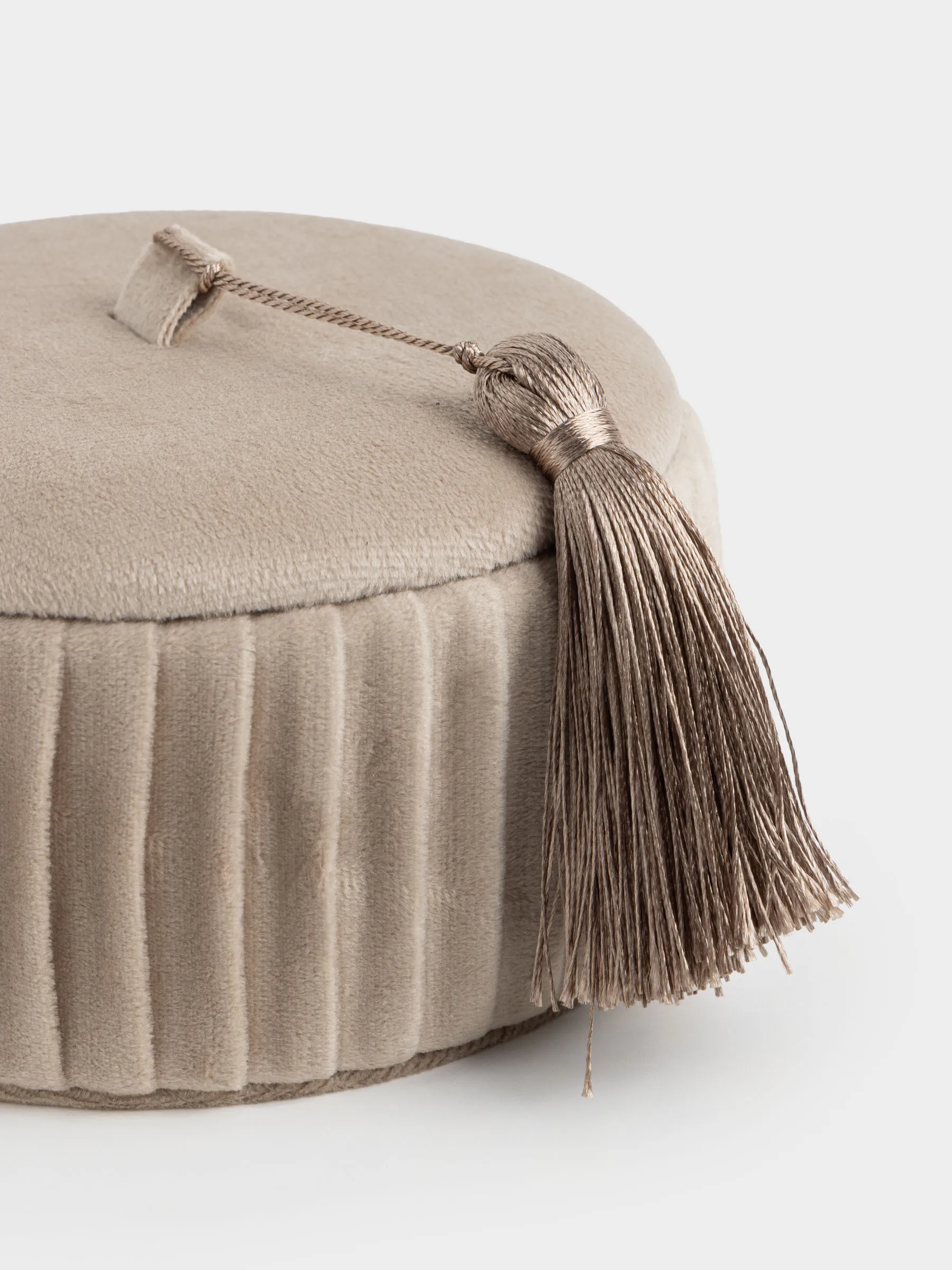 Шкатулка для украшений, с кисточкой, молочная, Velvet, image-2
