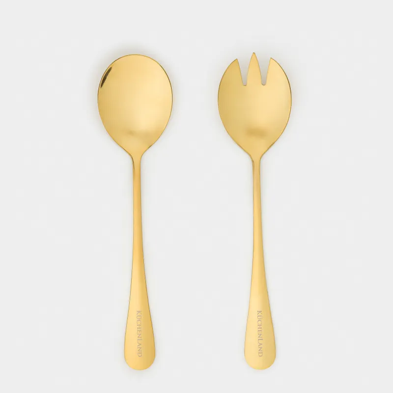 Приборы для сервировки салата, Classic gold