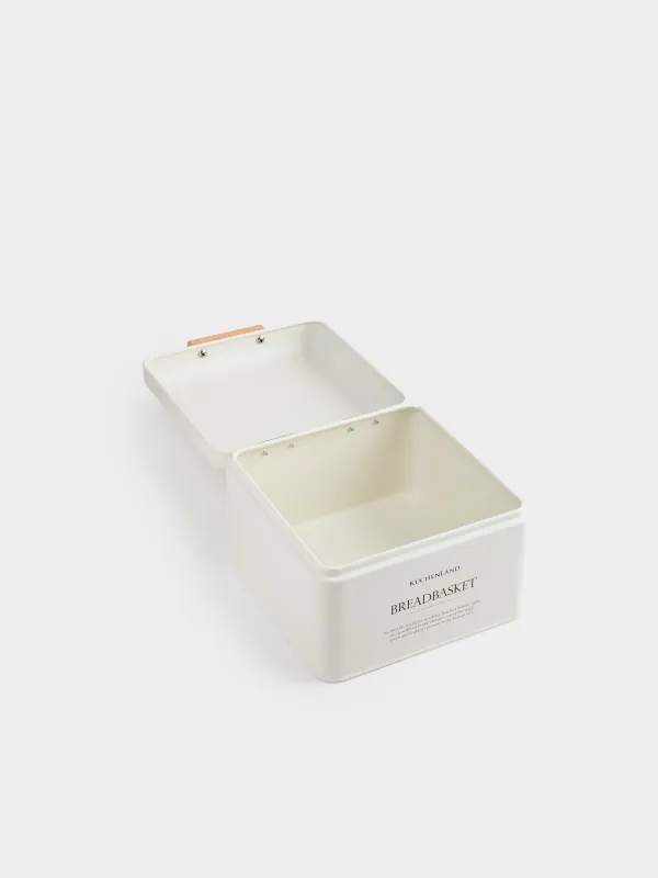 Хлебница, 20х20х14 см, металл/дерево, квадратная, молочная, Breadbasket, Course, image-4