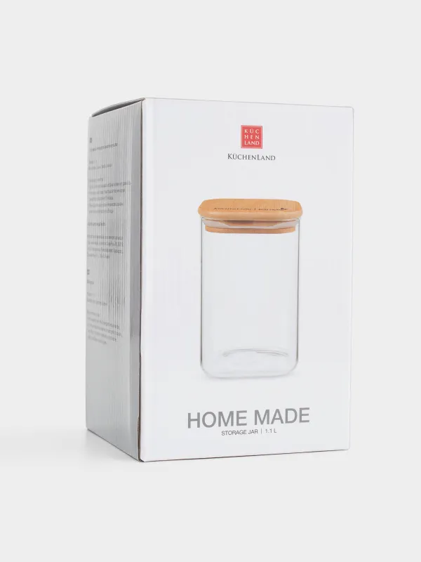 Банка для сыпучих продуктов, 1,1 л, Home made, image-4