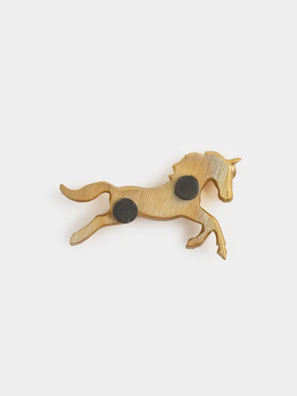 Магнит, 9 см, полирезин, Horse gold, image-3