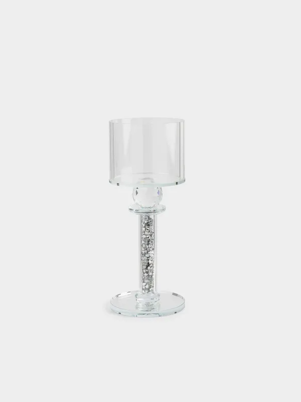 Подсвечник, 25 см, для цилиндрической свечи, Lux crystal, image-0