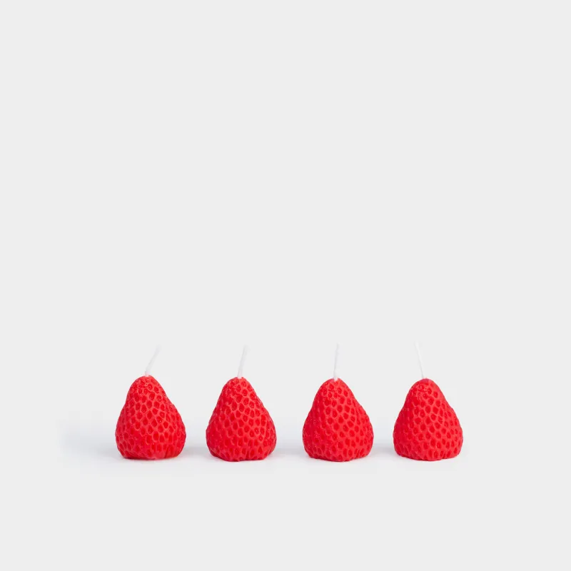 Свеча ароматическая, 3х2 см, 4 шт, Клубника, Fruit shape