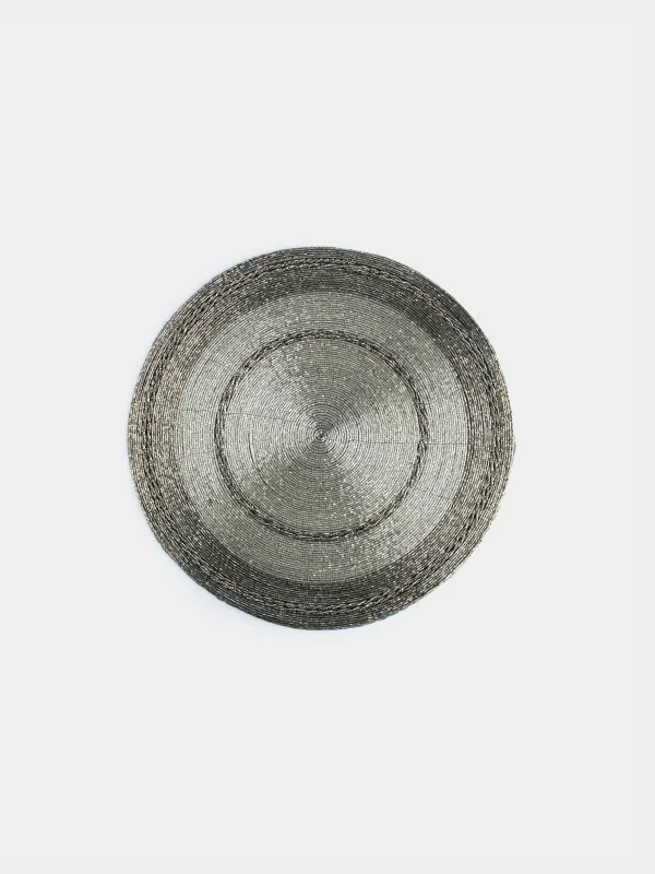 Салфетка под приборы, 36 см, из бисера, Circle beads, image-0