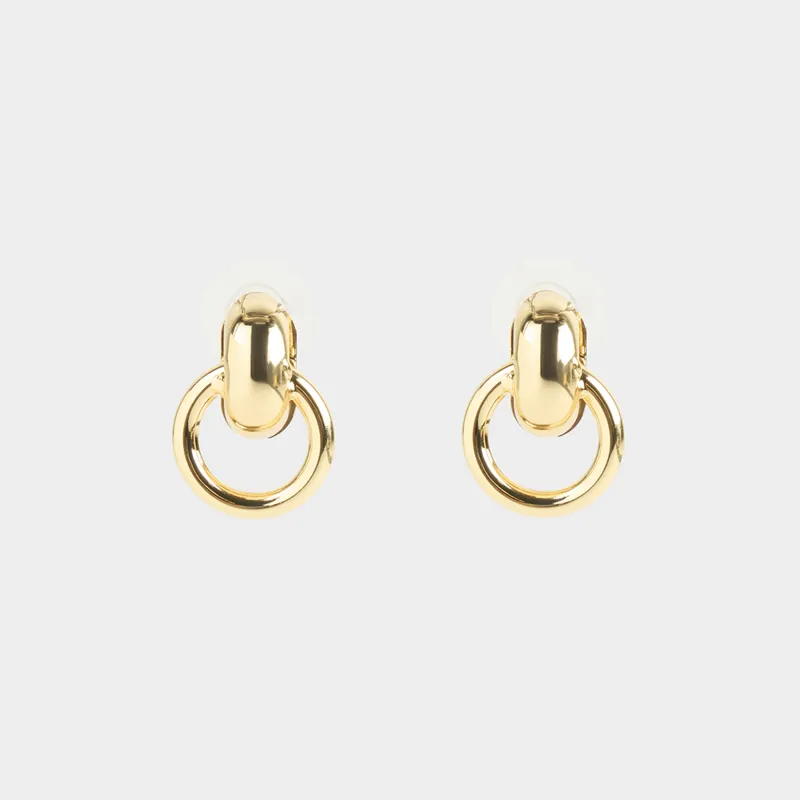 Серьги-пусеты, 2 см, 2 шт, металл, золотистые, Jewelry