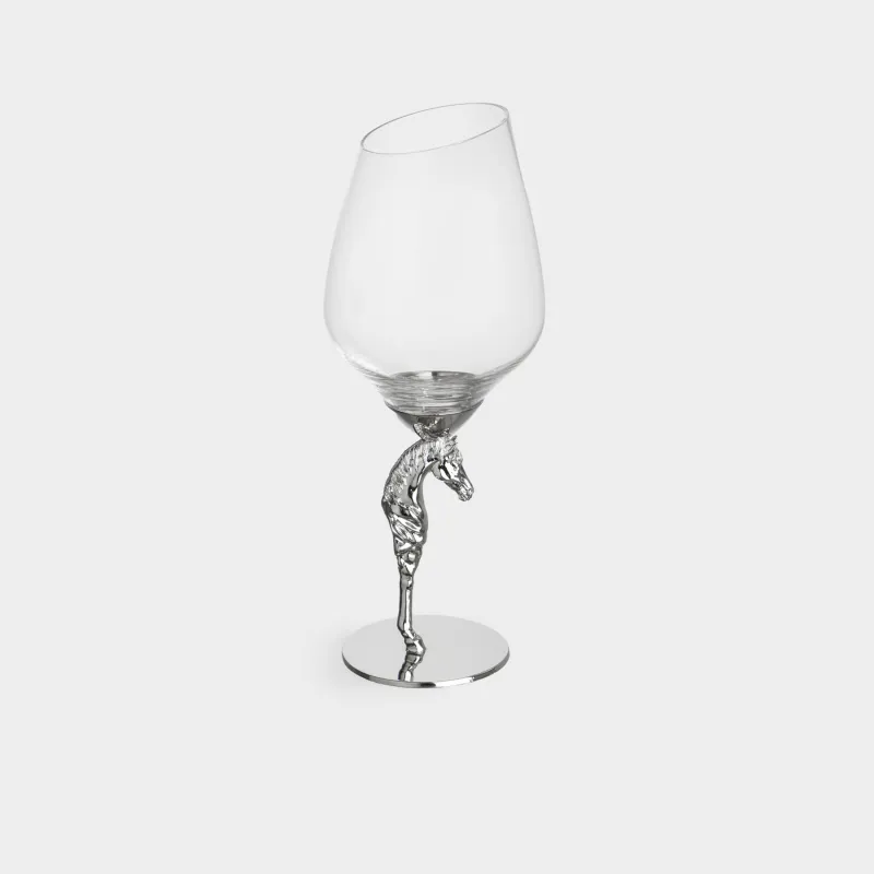 Бокал для вина, Серебристая лошадь, Elegant horse