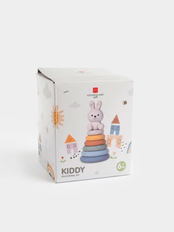 Игрушка развивающая, 19 см, Пирамидка зайка, Kiddy, image-6
