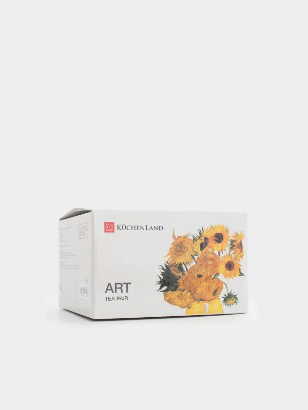 Пара чайная, 210 мл, Ван Гог, Art sunflowers, image-5