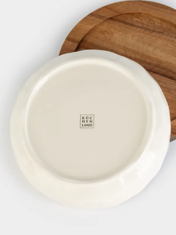 Салатник, 17х6 см, на подставке, Мятый эффект, Crumple kitchen, image-5