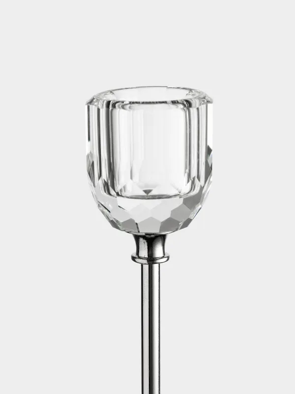 Подсвечник, 24 см, для тонкой свечи, Lux crystal, image-2