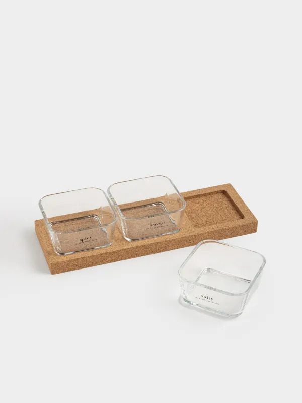 Набор для закусок, на подставке, Clear cork, image-3