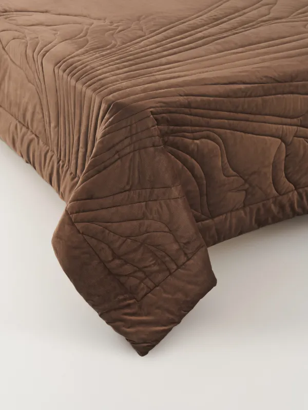 Покрывало, 220х240 см, стеганое, Пальмовые листья, Stitch velvet, image-5