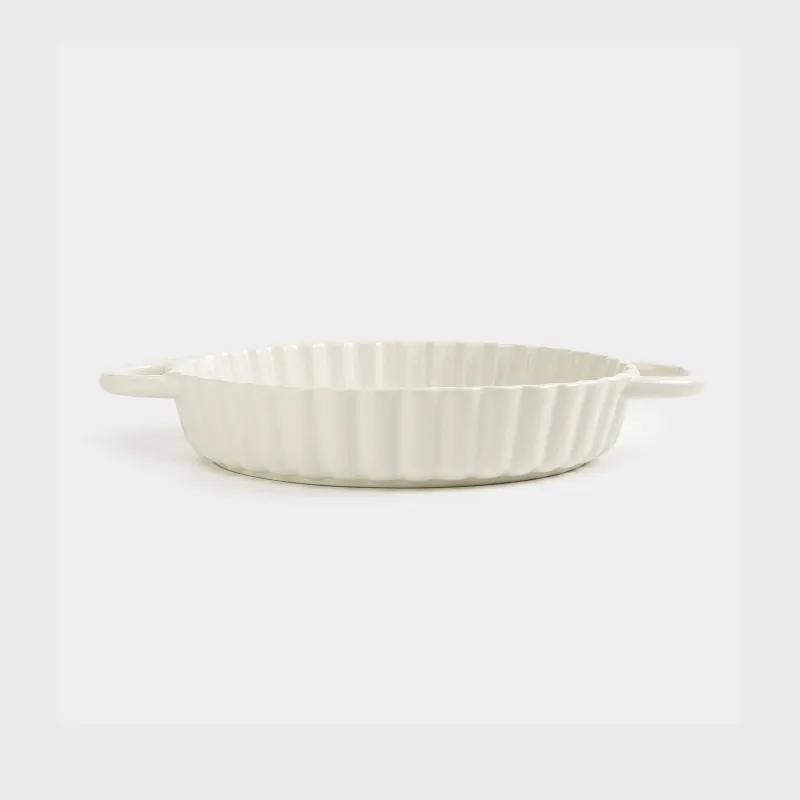 Форма для запекания, 22 см, керамика, круглая, молочная, Cakes ivory