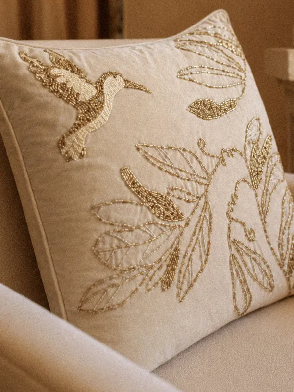 Подушка декоративная, 50х50 см, с бисером, Колибри, Paradise birds, image-2