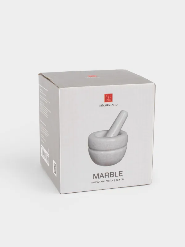 Ступка для специй, 10 см, с пестиком, Полоса, Marble, image-5
